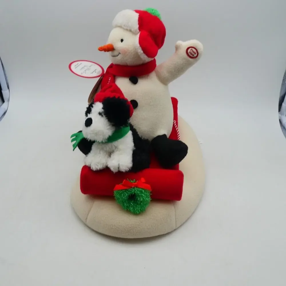 NEW 2007 Hallmark Jingle Pals Snow What Fun Sledders Snowman Dog Penguin Music